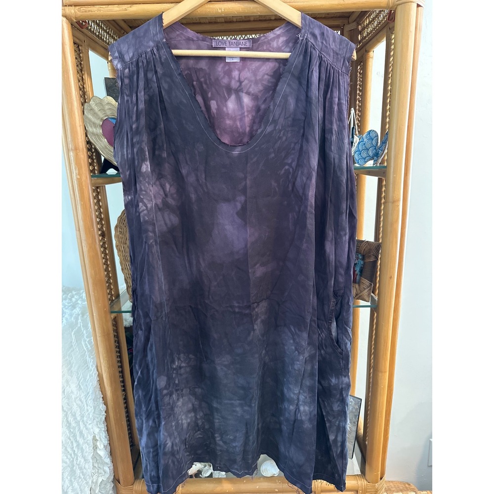 Love Tanjane Purple Hand‎ Dyed Unique dress/coverup